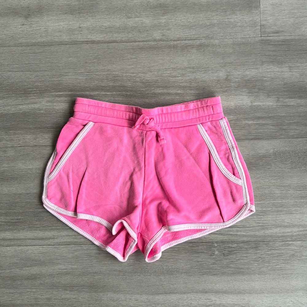 Flowers by Zoe girls hot pink sweat shorts 100% rayon size medium